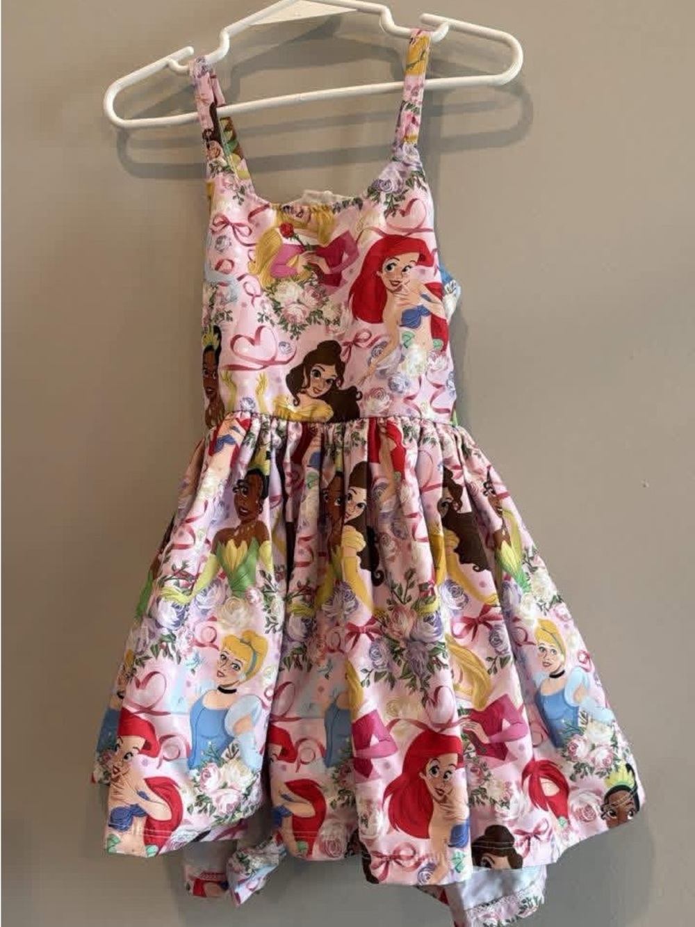 Girls' Pink Princess Print Sundress